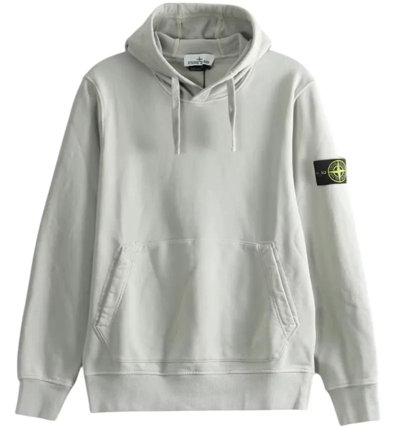 Stone Island Basic Hoodie Sweater Pearl Grey - vue 360