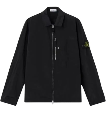 Stone Island Basic Shirt Coat Black - authentic Stone Island apparel