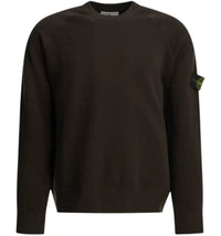 Stone Island Crewneck Logo Sweater Brown