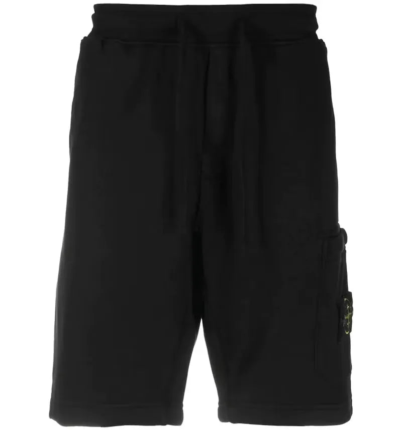Stone Island Felpa Bermuda Shorts Black - vue 360