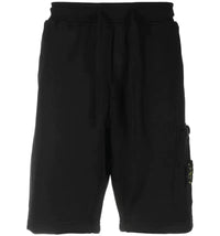 Stone Island Felpa Bermuda Shorts Black