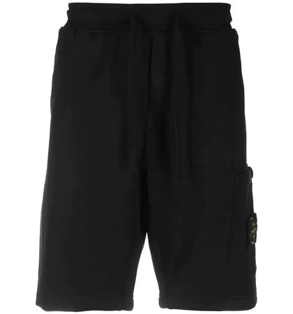 Stone Island Felpa Bermuda Shorts Black - authentic Stone Island apparel