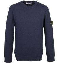 Stone Island Lambswool Crewneck Sweater Navy