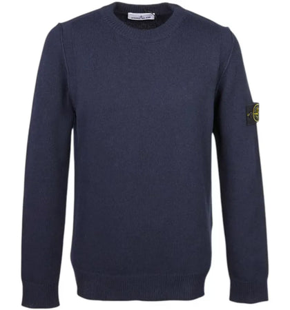Stone Island Lambswool Crewneck Sweater Navy - authentic Stone Island apparel