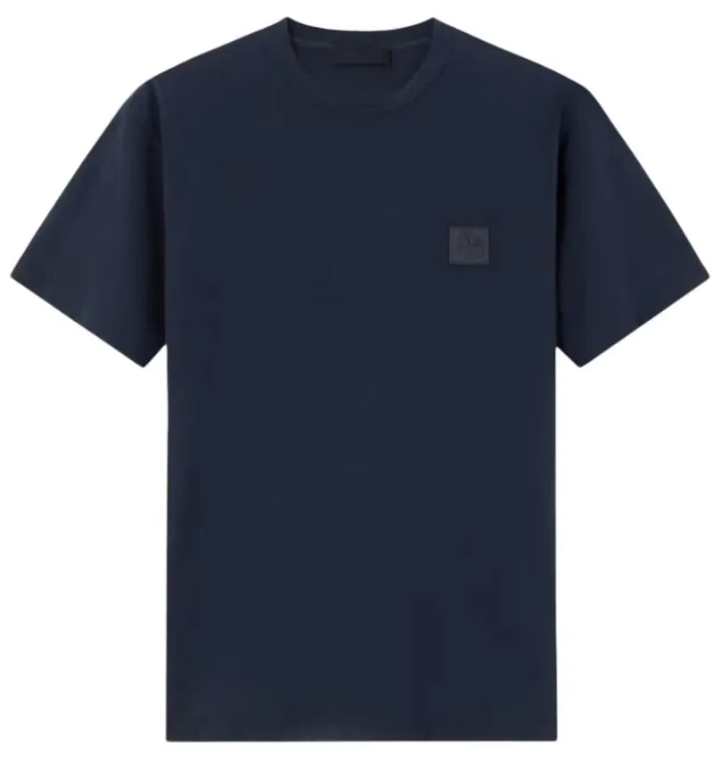 Stone Island Logo Patch Cotton T-shirt Dark Navy - vue 360