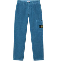 Stone Island Organic Cotton Corduroy 800 3100039 Pants Steel Blue