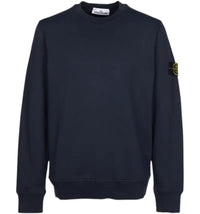 Stone Island Organic Cotton Fleece Crewneck Navy