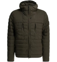Stone Island Seamless Tunnel Nylon Down Short Down Jacket Brown