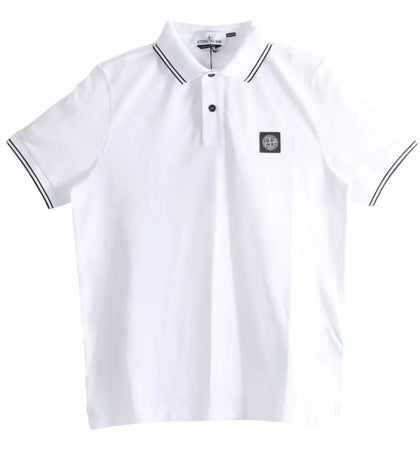 Stone Island Short Sleeves Polo White - authentic Stone Island product