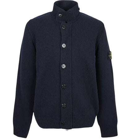Stone Island Zip Up Cardigan Navy - authentic Stone Island product