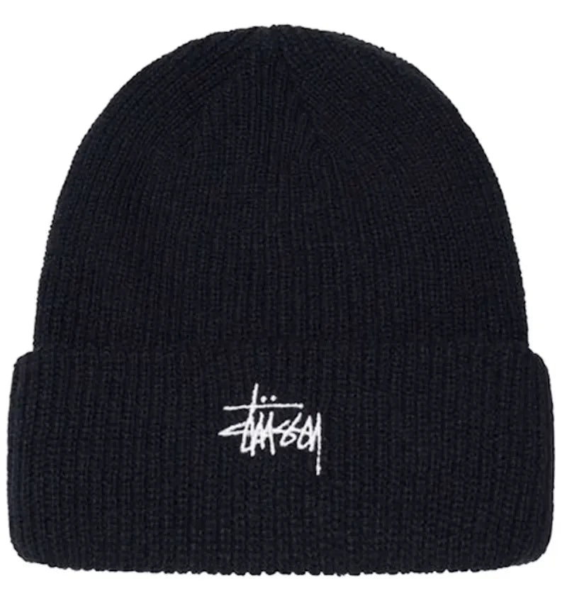 Stussy Basic Cuff Beanie Black - vue 360