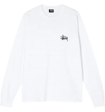 Stussy Basic Long Sleeve Tee White - authentic Stussy product