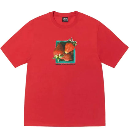 Stussy Berries Tee Cayenne - authentic Stussy product
