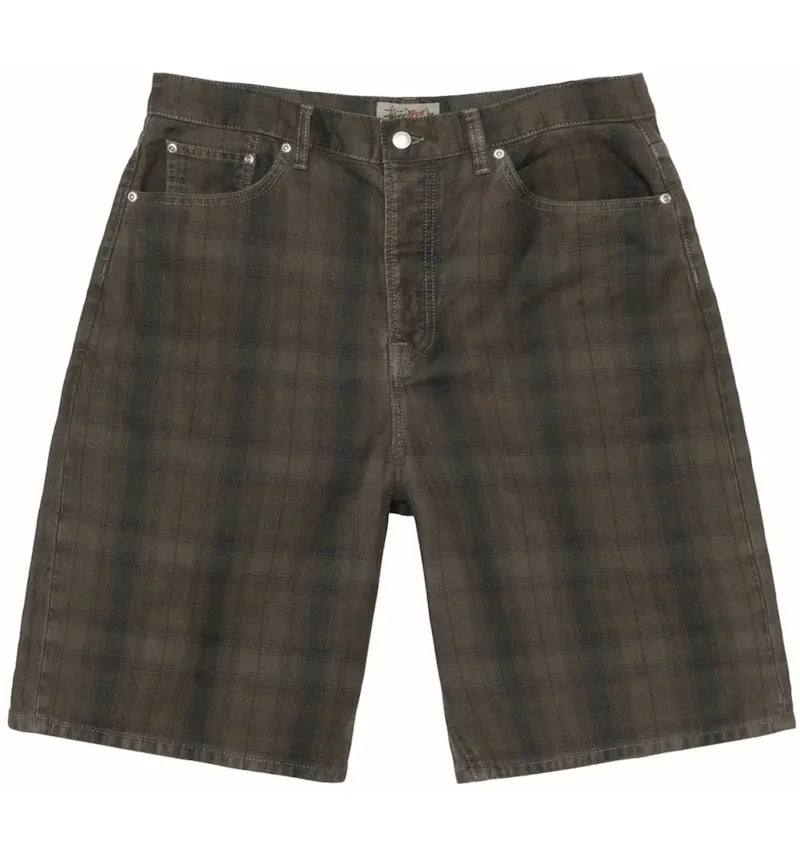 Stussy Big Ol' Canvas Plaid Short Olive - vue 360