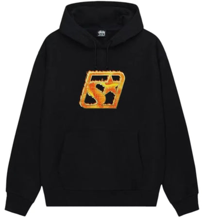 Stussy Blaze Hoodie Black - authentic Stussy apparel