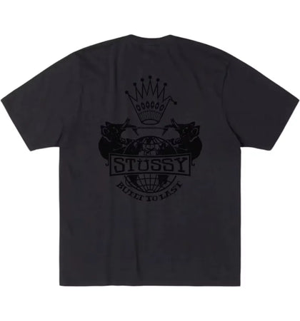 Stussy Built To Last Pigment Dyed Tee Faded Black - authentic Stussy product
