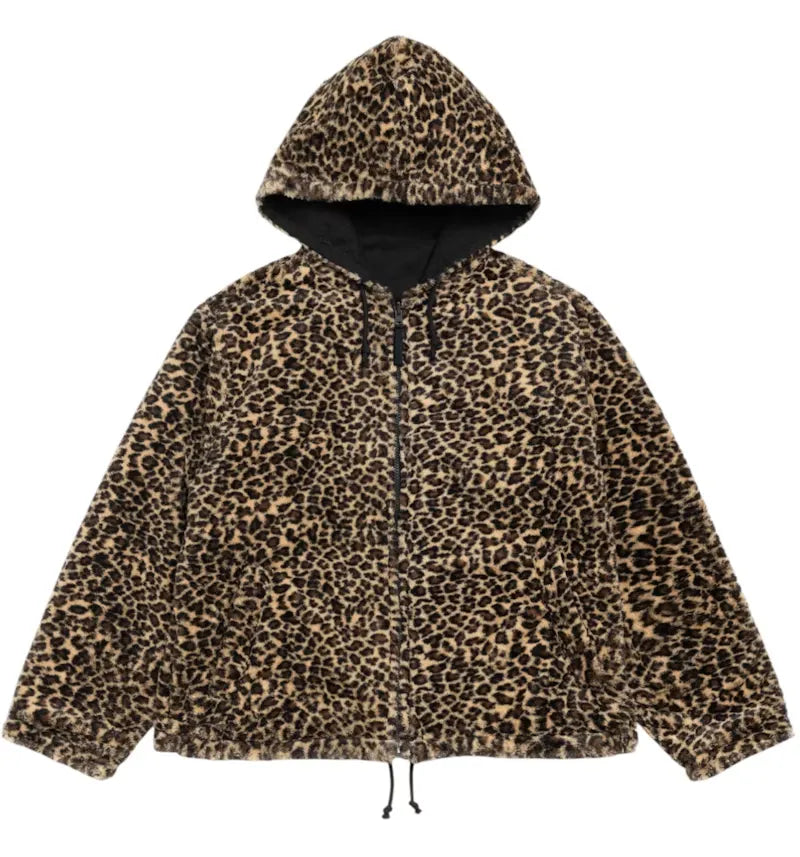 Stussy Reversible Hooded Jacket Leopard - vue 360