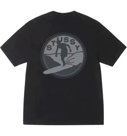 Stussy Surf Club Pigment Dyed Tee Black - authentic Stussy product