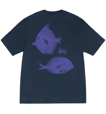 Stussy X-Ray Fishin Tee Navy - authentic Stussy product