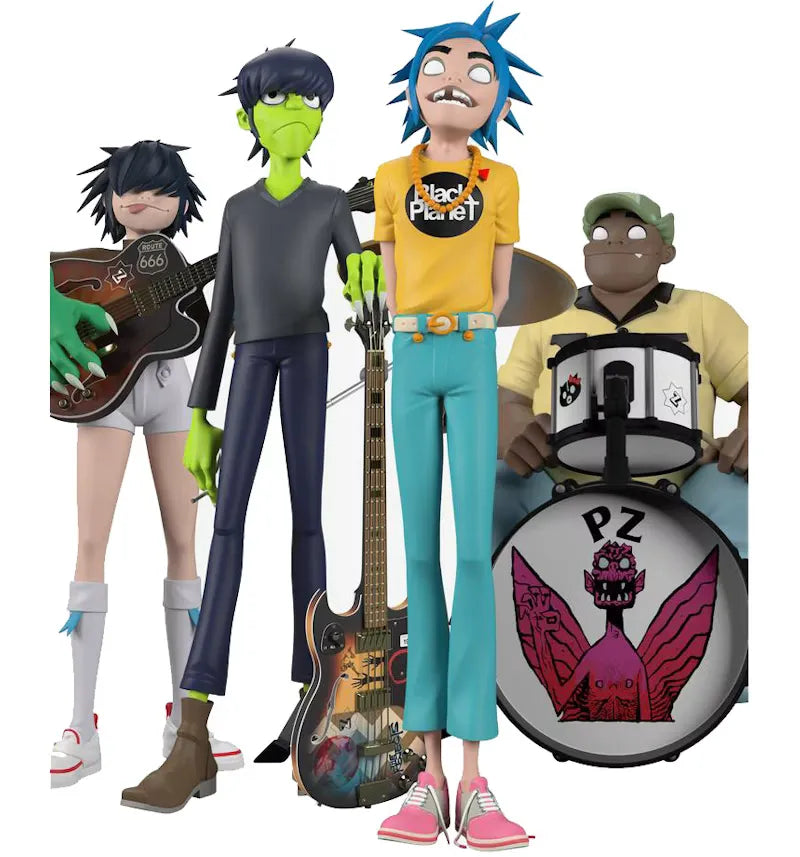 Superplastic x Gorillaz Song Machine Band Full Set Figure - vue 360