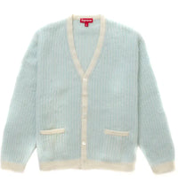Supreme 2-Tone Mohair Cardigan Ivory
