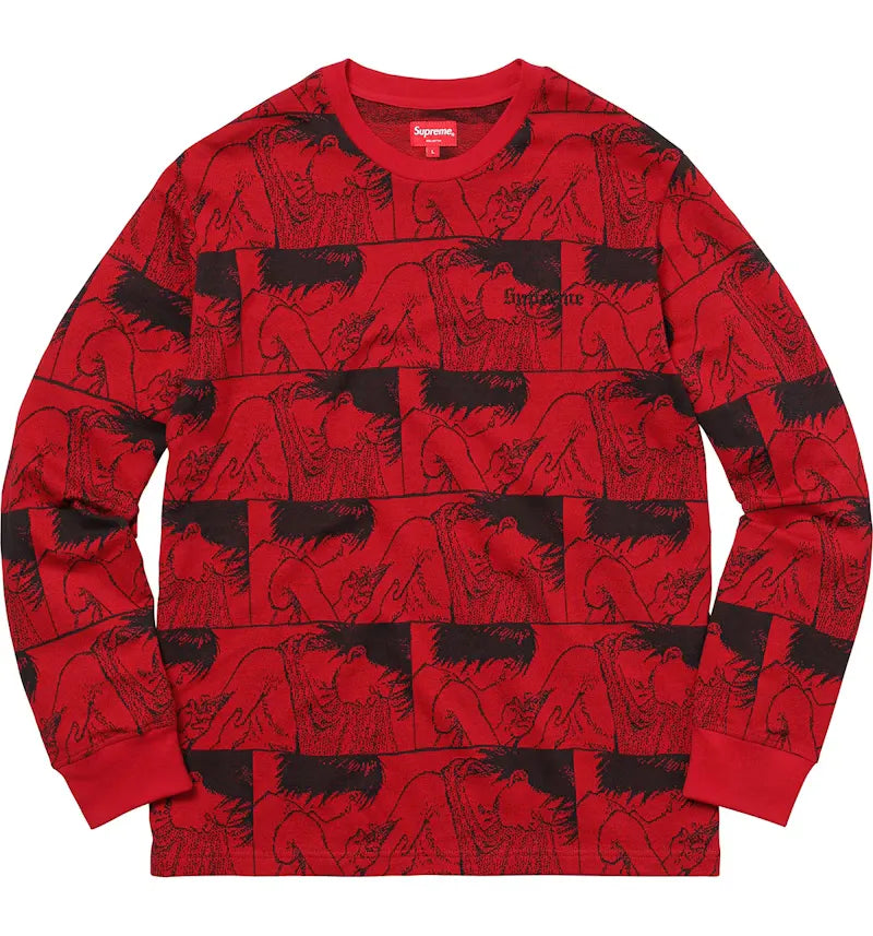 Supreme AKIRA Syringe Jacquard L/S Top Red - vue 360