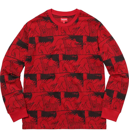 Supreme AKIRA Syringe Jacquard L/S Top Red - authentic Supreme product