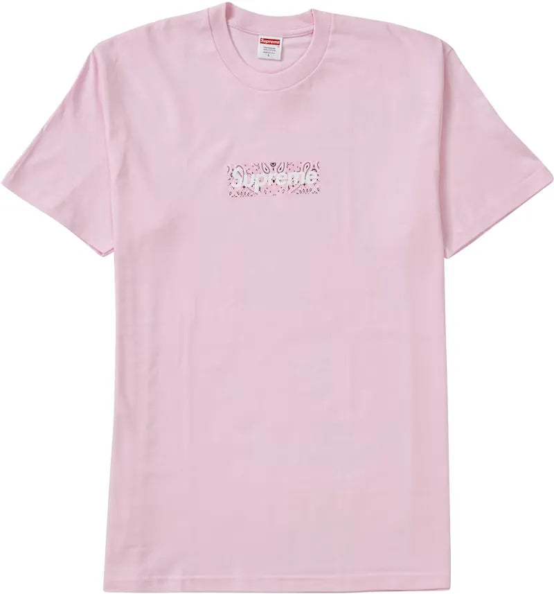Supreme Bandana Box Logo Tee Light Pink - vue 360