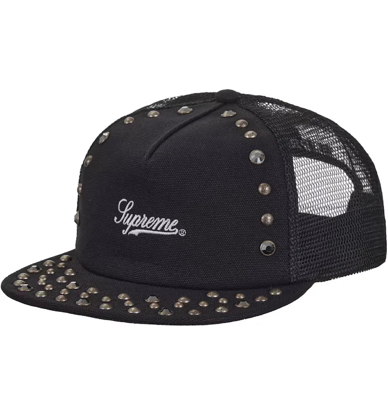 Supreme b.b. Simon Studded Mesh Back 5-Panel Black - vue 360