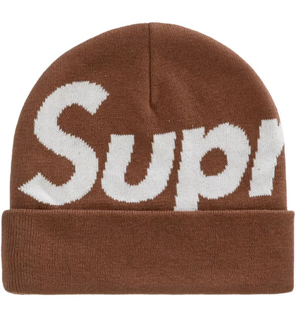 Supreme Big Logo Beanie (FW22) Brown - authentic Supreme product