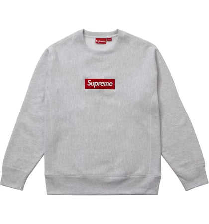 Supreme Box Logo Crewneck (FW18) Ash Grey - authentic Supreme product