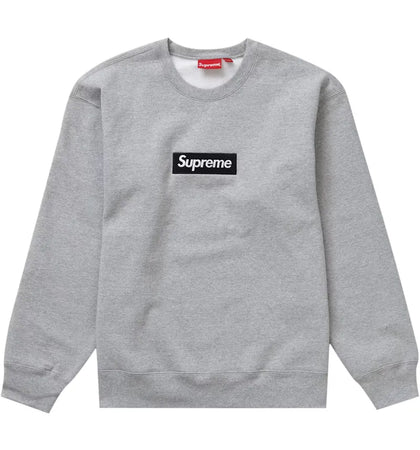 Supreme Box Logo Crewneck (FW22) Heather Grey - authentic Supreme product