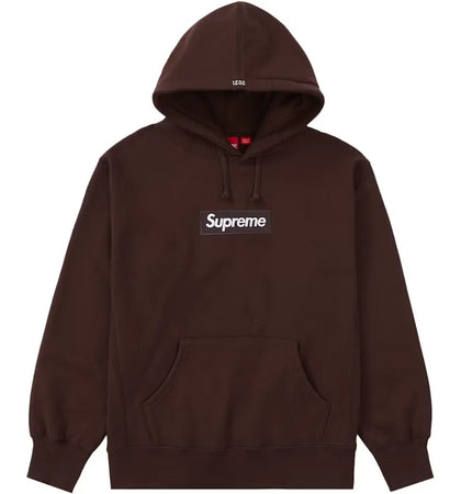 Supreme Box Logo Hooded Sweatshirt (FW21) Dark Brown - authentic Supreme apparel