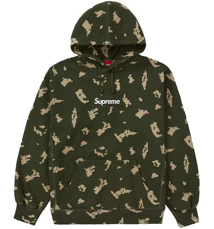 Supreme Box Logo Hooded Sweatshirt (FW21) Olive Russian Camo - authentic Supreme apparel