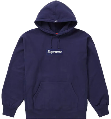 Supreme Box Logo Hooded Sweatshirt (FW21) Washed Navy - authentic Supreme apparel