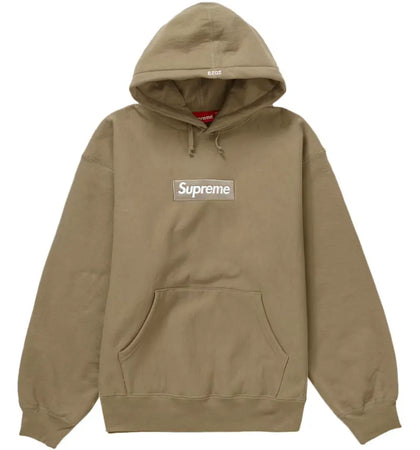 Supreme Box Logo Hooded Sweatshirt (FW23) Dark Sand - authentic Supreme apparel