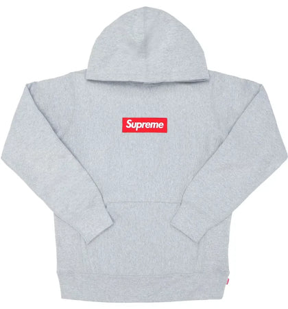Supreme Box Logo Hoodie Heather Grey - authentic Supreme apparel