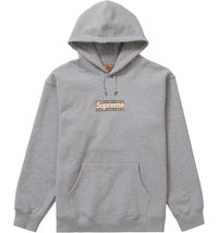 Supreme Burberry Box Logo Hooded Sweatshirt Heather Grey