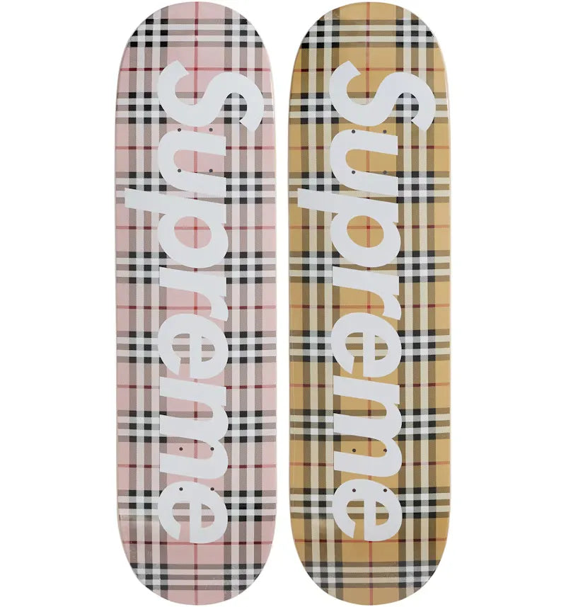 Supreme Burberry Skateboard Deck Set Multi - vue 360