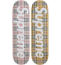 Supreme Burberry Skateboard Deck Set Multi