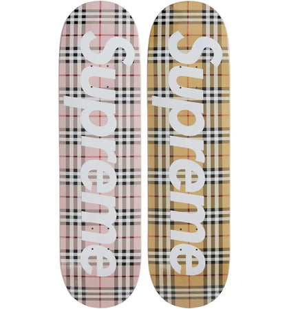 Supreme Burberry Skateboard Deck Set Multi - authentic Supreme product