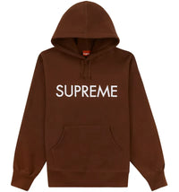 Supreme Capital Hooded Sweatshirt Dark Brown