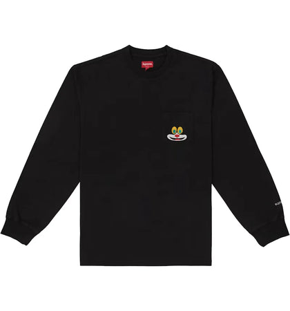 Supreme Cat L/S Pocket Tee Black - authentic Supreme product