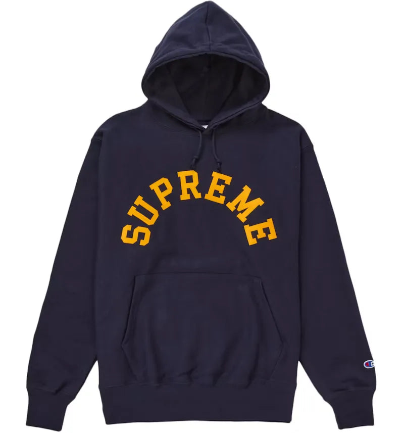 Supreme Champion Hooded Sweatshirt (SS25) Navy - vue 360