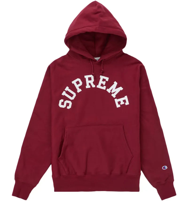 Supreme Champion Hooded Sweatshirt (SS25) Red - vue 360