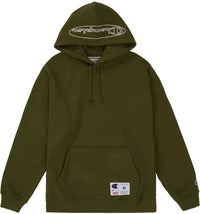 Supreme Champion Outline Hooded Sweatshirt Dark Olive