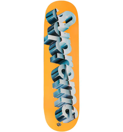 Supreme Chrome Logo Skateboard Deck Orange - authentic Supreme product