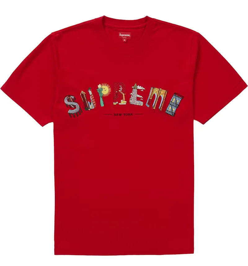 Supreme City Arc Tee Red - vue 360