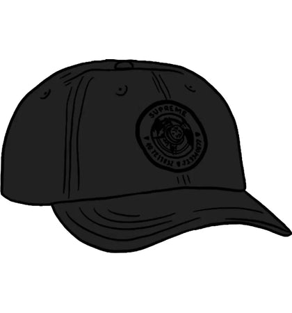 Supreme Compass 6-Panel Black - authentic Supreme product