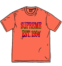 Supreme Cotton Mesh Gradient Logo S/S Top Dark Coral